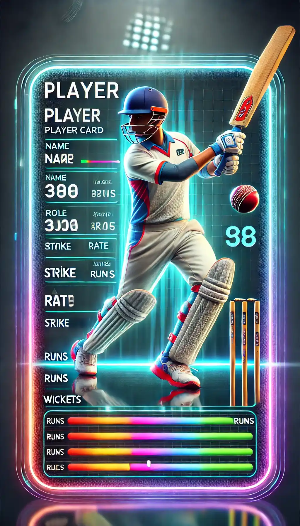 Cricket player batting